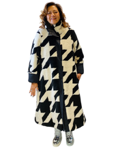 black & white faux fur reversible coat by luukaa