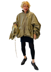 shimmer finish champagne windbreaker by asparagus