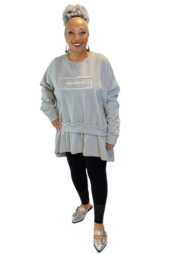 grey logo tunic by asparagus