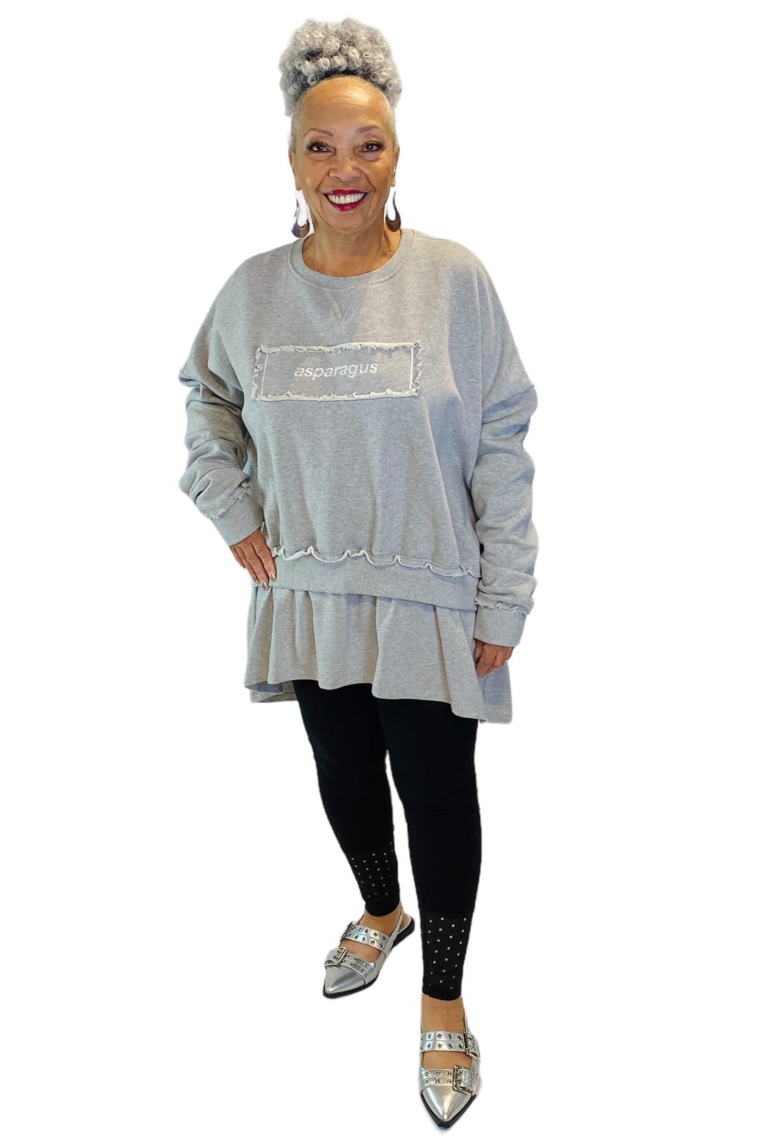 grey logo tunic by asparagus