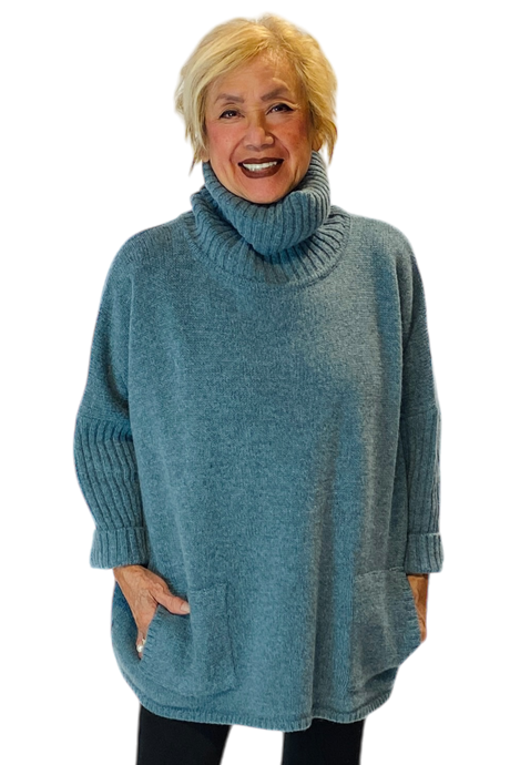 caspian wool cowl neck sweater by bibico