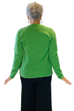 watercress colored fine wool sweater by bibico