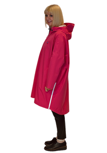 pink waterproof raincoat by flotte