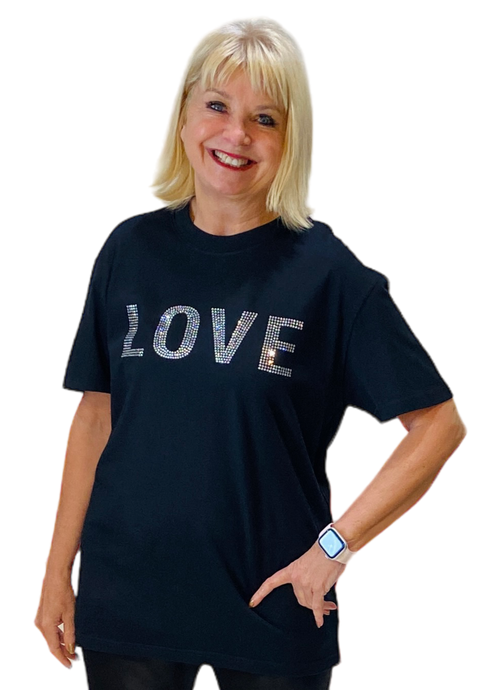 bedazzled love and hope tee shirt by jianhui