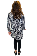 scroll print snap front tunic by liv