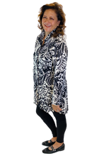 scroll print snap front tunic by liv