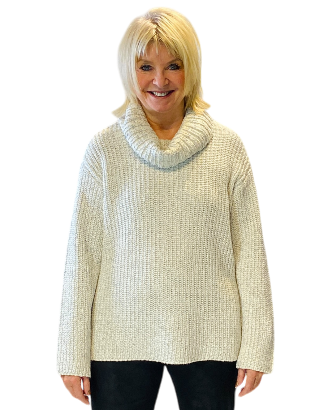 winter white shaker knit sweater by liv