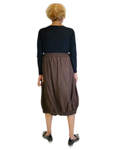 pocket cargo brown cotton  skirt by loyko