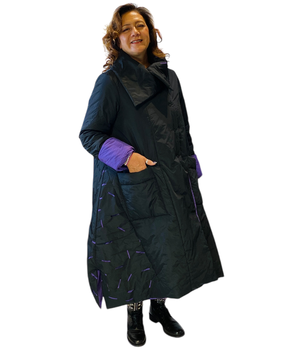 long reversible puffy coat by luukaa