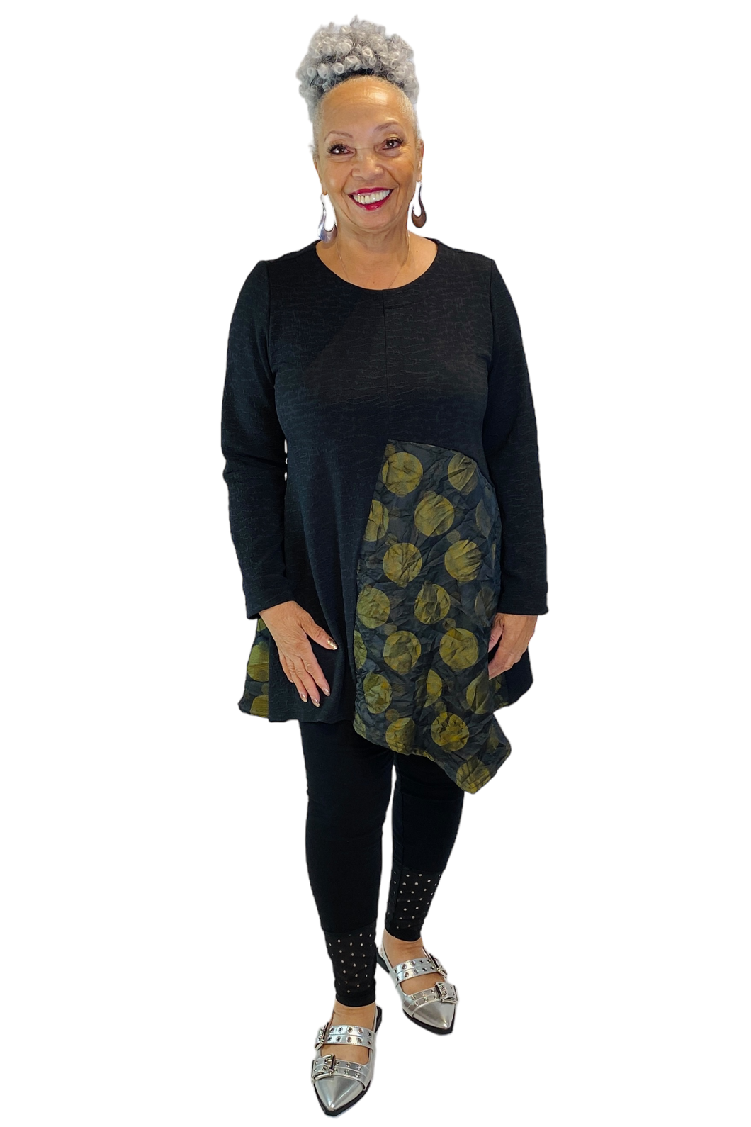 polka dot panel tunic by moonlight