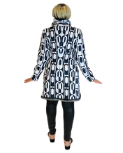 black & white neoprene coat w/ zippers by sohung designs