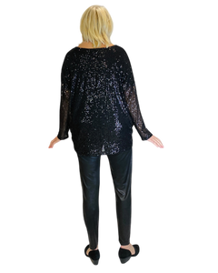 long sleeve sequin top by tina stephens