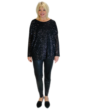 long sleeve sequin top by tina stephens