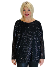 long sleeve sequin top by tina stephens