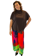 multicolor permanent pleat pants by vanite couture