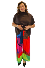 multicolor permanent pleat pants by vanite couture