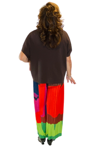 multicolor permanent pleat pants by vanite couture