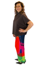 multicolor permanent pleat pants by vanite couture