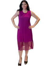 permanent vertical pleat sleeveless dress by vanite couture