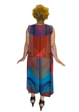 multi-color permanent pleat dress