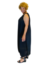 black permanent pleat dress