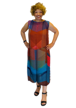 multi-color permanent pleat dress