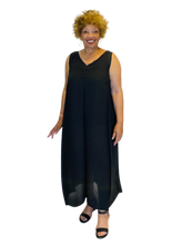 black permanent pleat dress